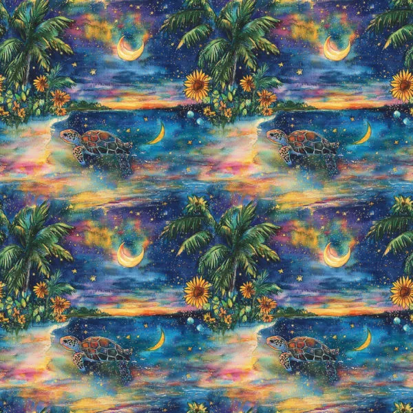 PREORDER due May 2025 Tropical Turtle Jersey Fabric £16.50pm - Image 2
