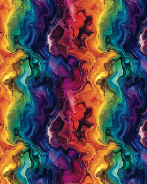 PREORDER due May 2025 Rainbow Geode Jersey Fabric £16.50pm