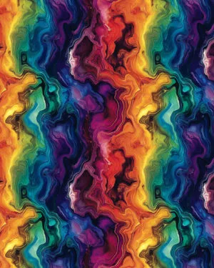 PREORDER due May 2025 Rainbow Geode Jersey Fabric £16.50pm