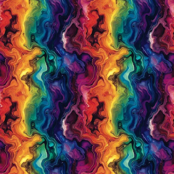 PREORDER due May 2025 Rainbow Geode Jersey Fabric £16.50pm - Image 2