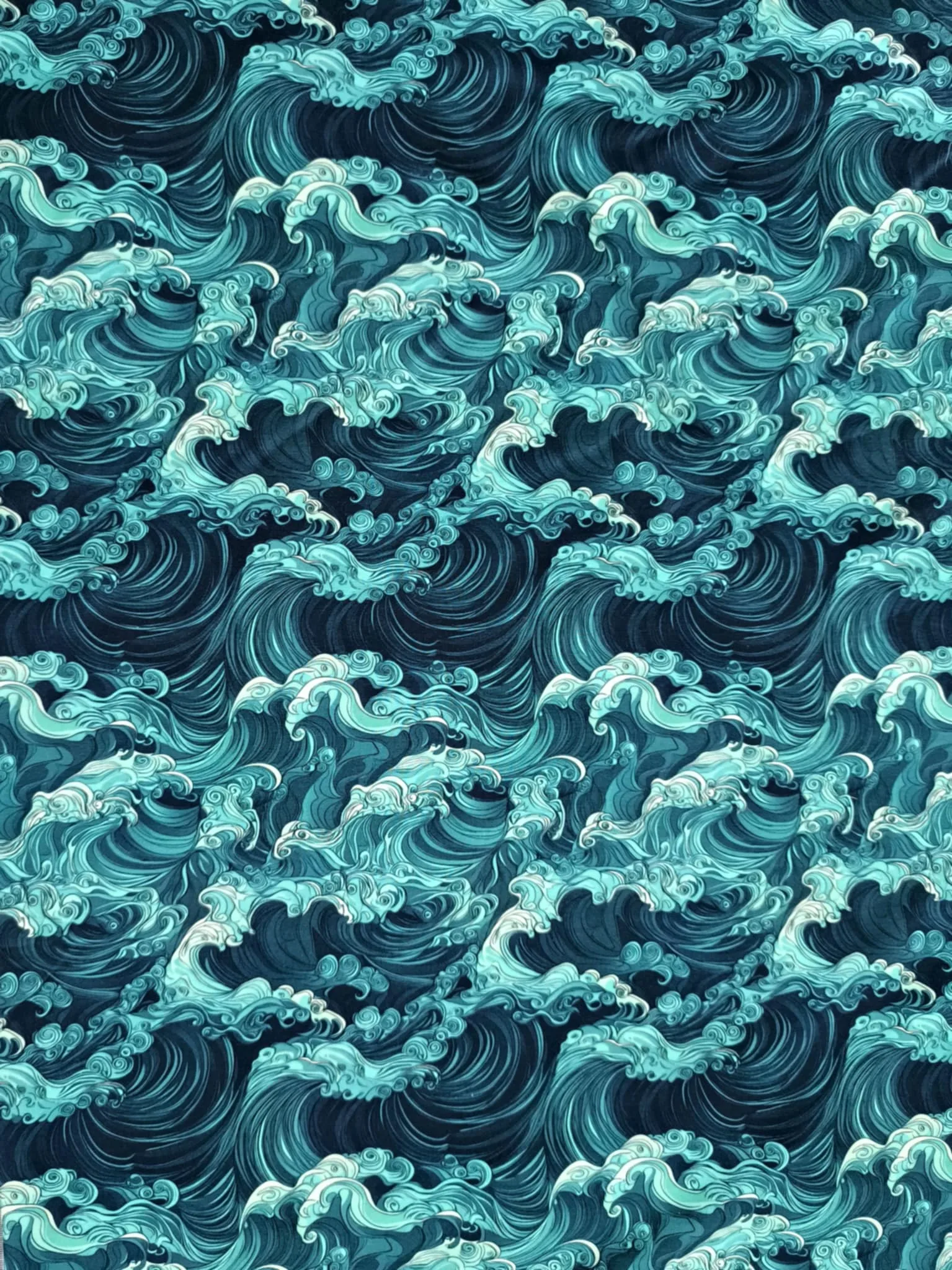 1.4m Piece Wooshing Waves Jersey Fabric £16.50pm - Image 7
