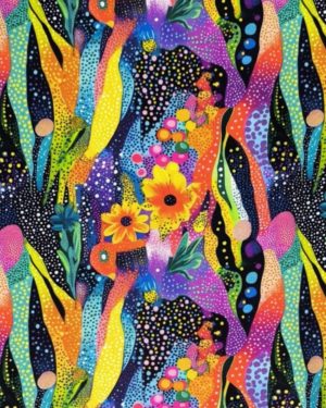 Wild Bloom Jersey Fabric £16.50pm
