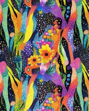 Wild Bloom Jersey Fabric £16.50pm