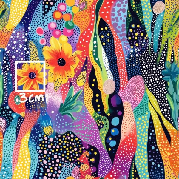 PREORDER due June 2025 Wild Bloom Jersey Fabric £16.50pm - Image 4