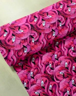 Pink Flamingo Jersey Fabric £16.50pm
