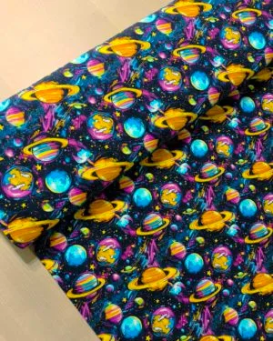 Street Art Solar System Jersey Fabric £16.50pm
