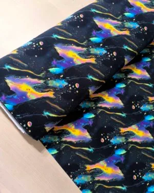 Black Oil Jersey Fabric £16.50pm