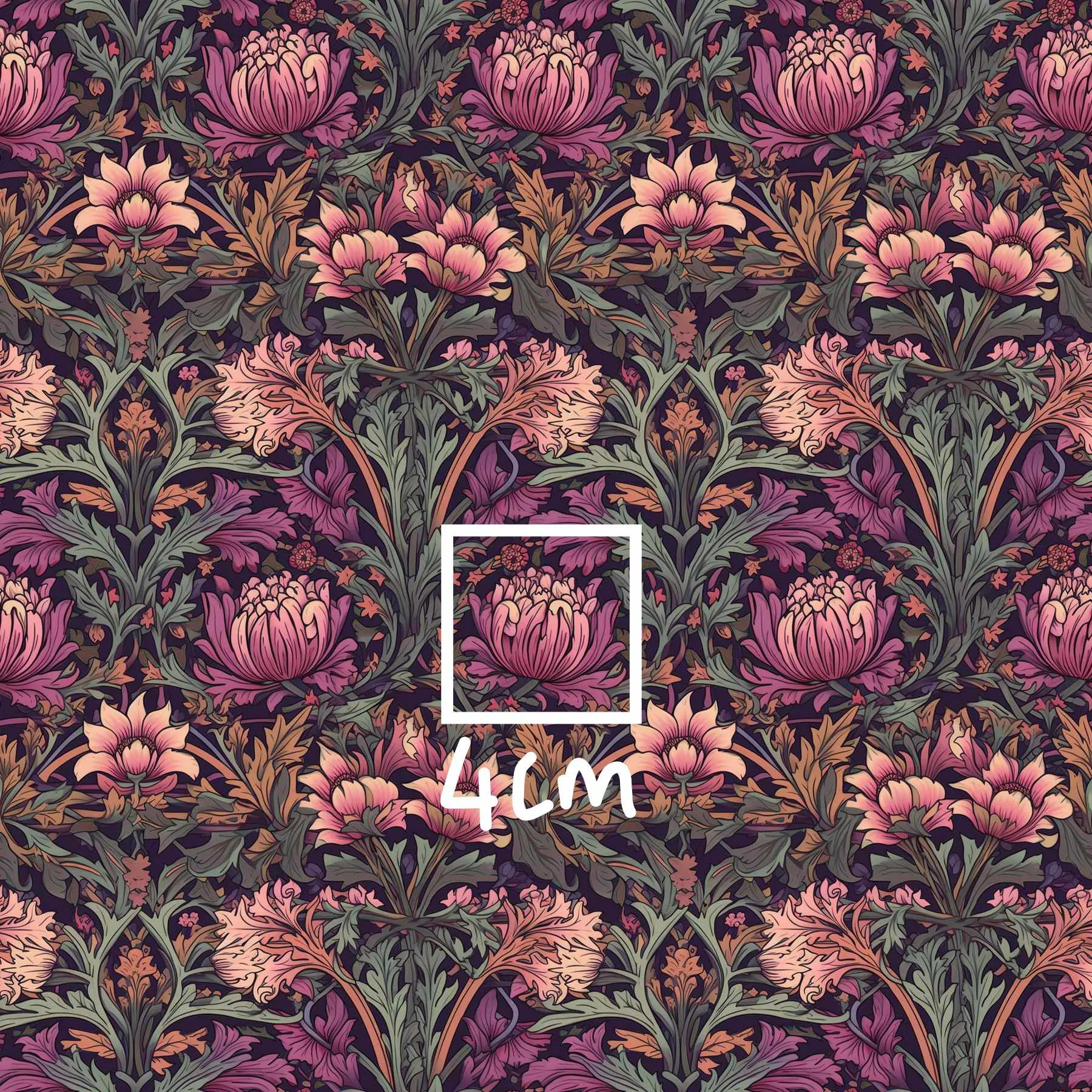 Purple William Morris Jersey Fabric £16.50pm - Image 3