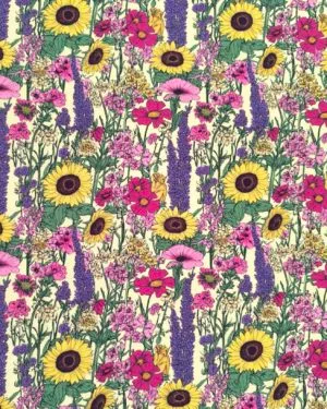 Full Bloom Wildflower Jersey Fabric £16.50pm