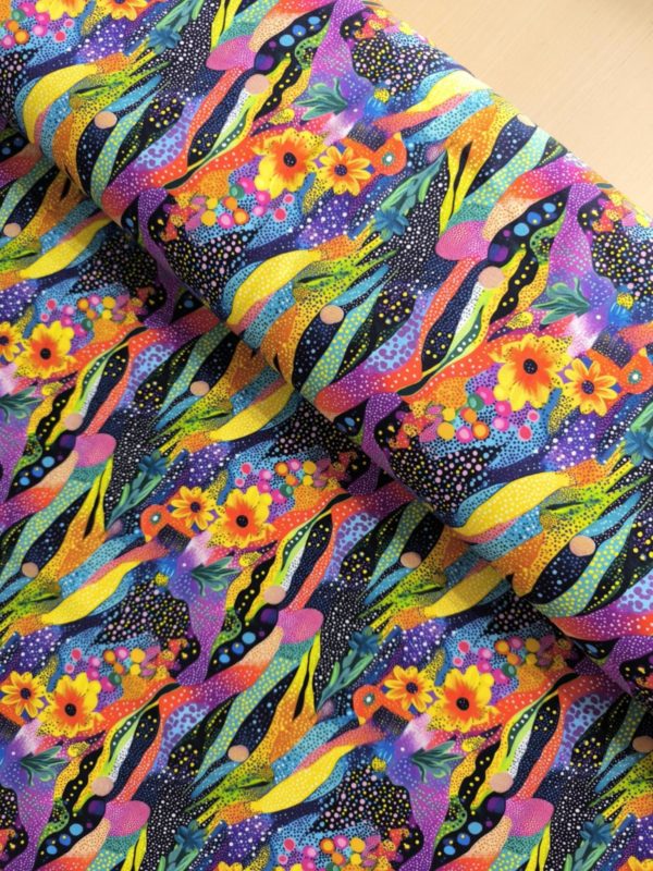 Wild Bloom Jersey Fabric £16.50pm - Image 3
