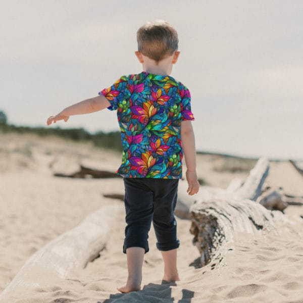 PREORDER due June 2025 Stained Glass Leaf Jersey Fabric £16.50pm - Image 3