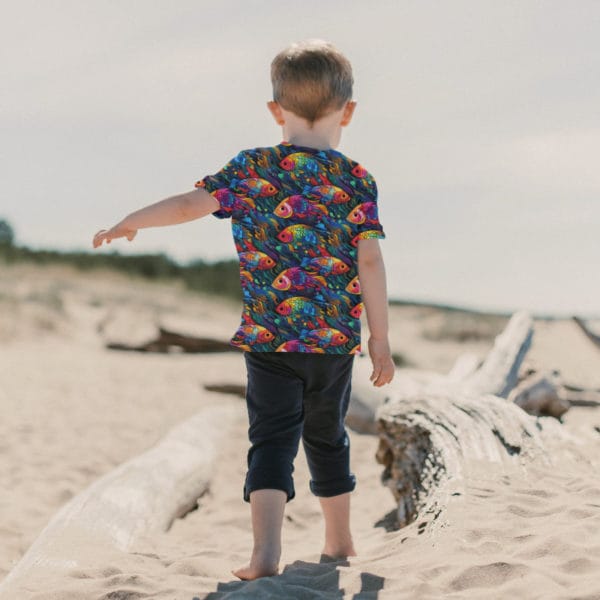 PREORDER due June 2025 Rainbow Fish Jersey Fabric £16.50pm - Image 3