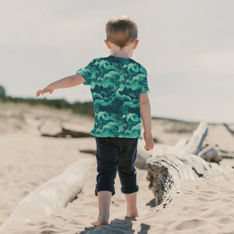 1.4m Piece Wooshing Waves Jersey Fabric £16.50pm - Image 4