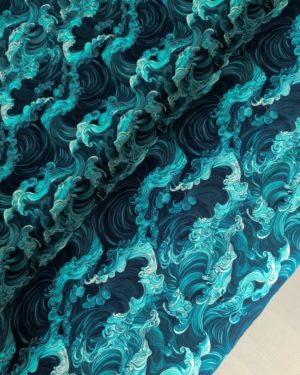 Wooshing Waves Jersey Fabric £16.50pm