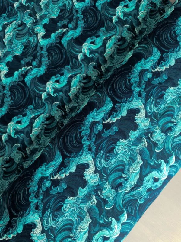 Wooshing Waves Jersey Fabric £16.50pm