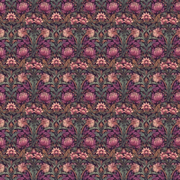PREORDER due June 2025 Purple William Morris Jersey Fabric £16.50pm - Image 8