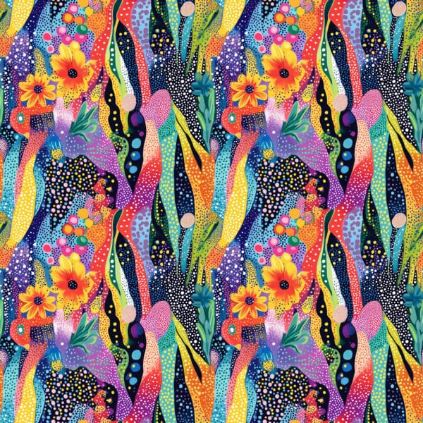 PREORDER due June 2025 Wild Bloom Jersey Fabric £16.50pm - Image 5