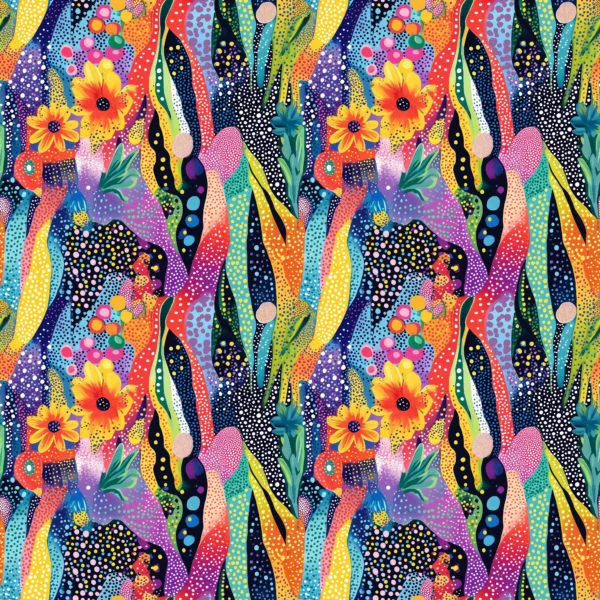 PREORDER due June 2025 Wild Bloom Jersey Fabric £16.50pm - Image 5