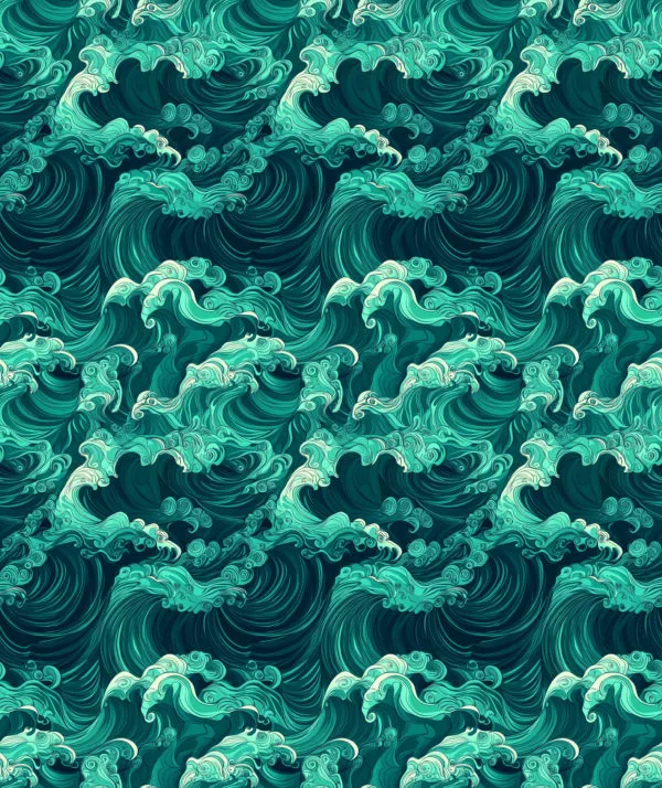 PREORDER due June 2025 Wooshing Waves Jersey Fabric £16.50pm - Image 5
