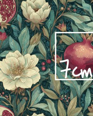 PREORDER due July 2025 Pomegranate Flowers Jersey Fabric £16.50pm
