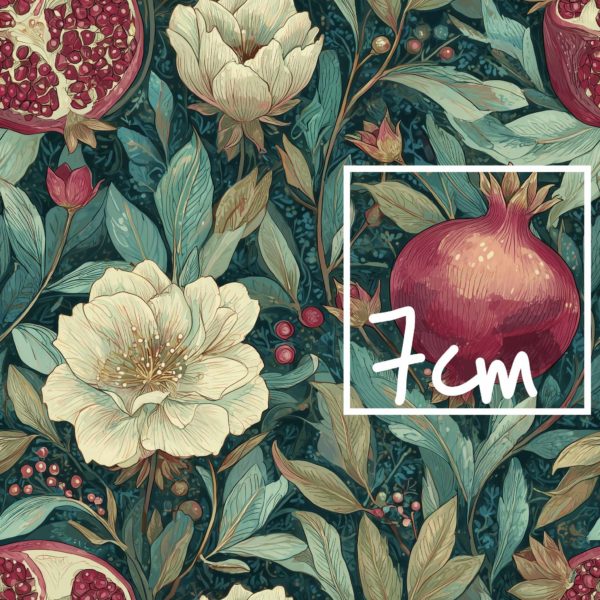 PREORDER due July 2025 Pomegranate Flowers Jersey Fabric £16.50pm - Image 2