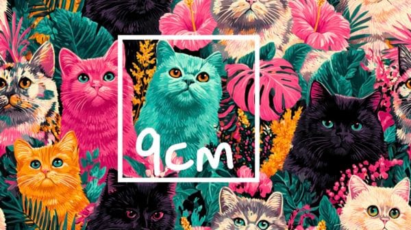 PREORDER due July 2025 Vibrant Cats Jersey Fabric £16.50pm - Image 3
