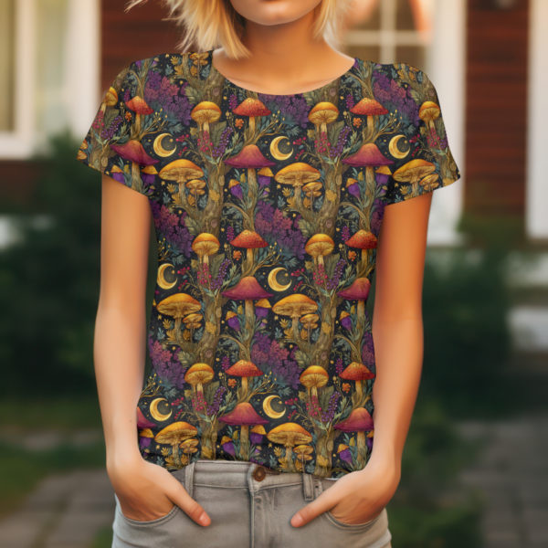 PREORDER Due July 2025 Fairy Mushroom French Terry Fabric £18pm - Image 2