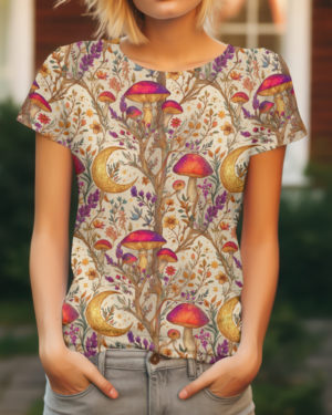 PREORDER due July 2025 Witchy Mushroom Forest Jersey Fabric £16.50pm