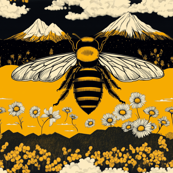 PREORDER due July 2025 Mountain Bee Jersey Fabric £16.50pm