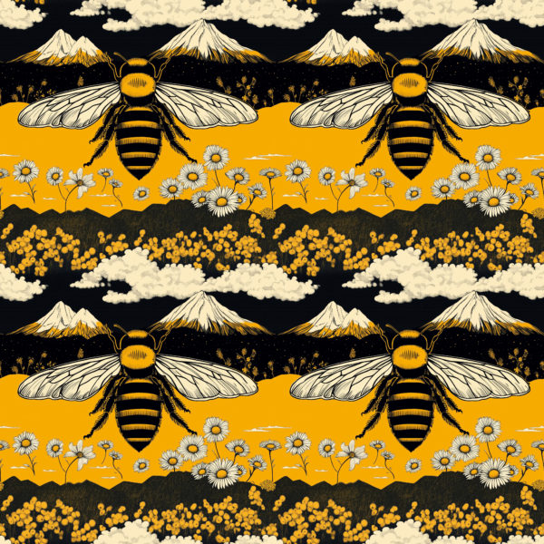 PREORDER due July 2025 Mountain Bee Jersey Fabric £16.50pm - Image 5
