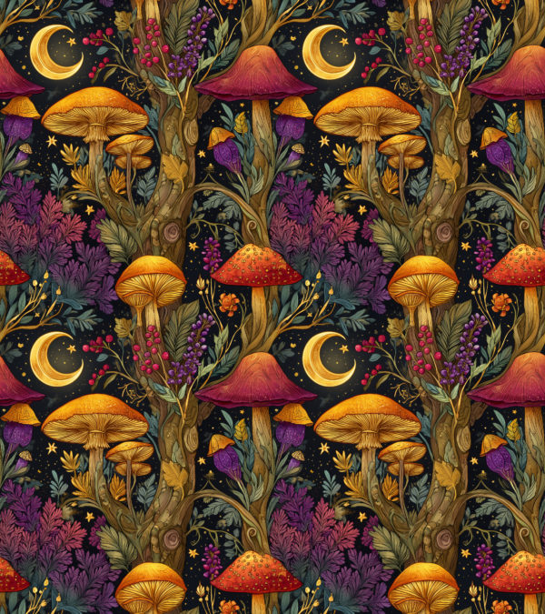 PREORDER Due July 2025 Fairy Mushroom French Terry Fabric £18pm - Image 5