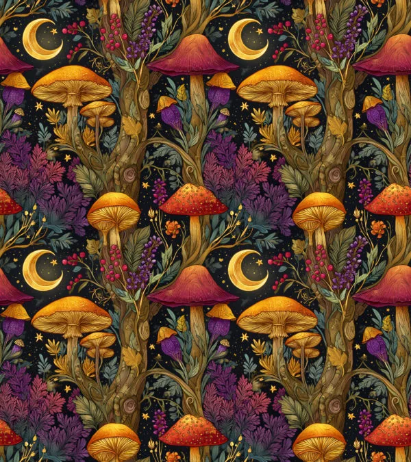 PREORDER Due July 2025 Fairy Mushroom French Terry Fabric £18pm - Image 5