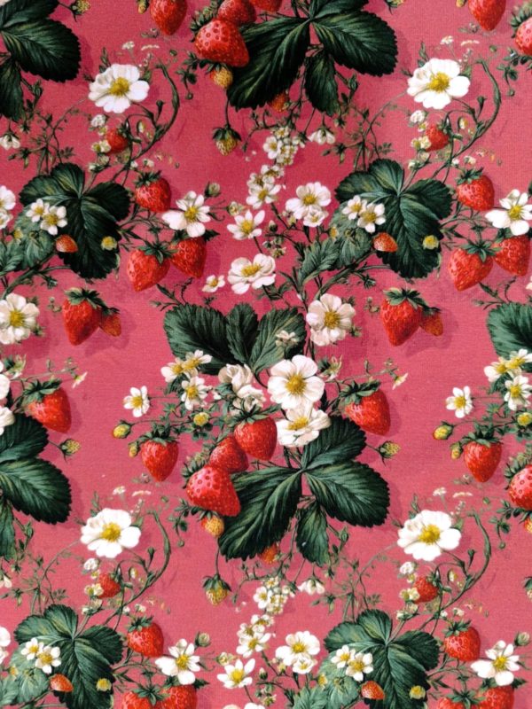 Pink Strawberry Jersey Fabric £16.50pm - Image 5