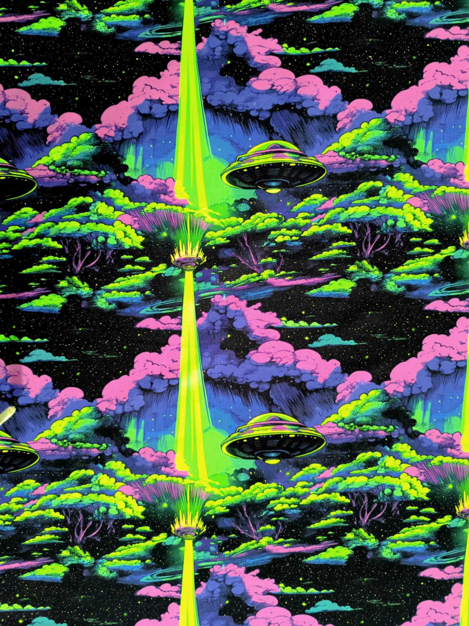 Purple Alien Spaceship French Terry Fabric £18pm 9 Purple Alien Spaceship French Terry Fabric £18pm - Image 6