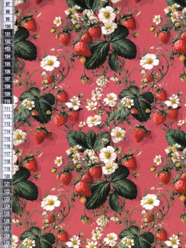 Pink Strawberry Jersey Fabric £16.50pm - Image 2