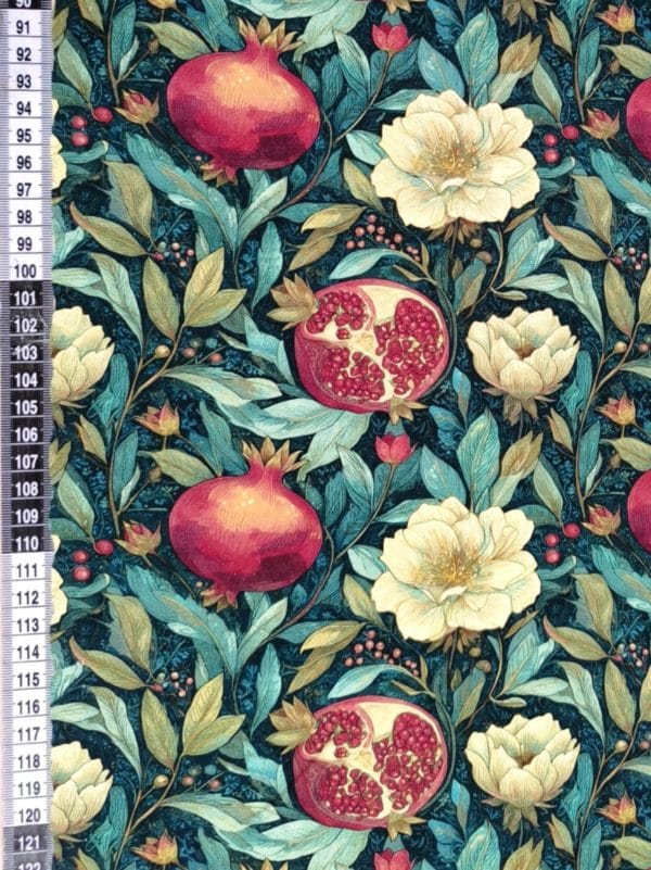 Pomegranate Flowers Jersey Fabric £16.50pm - Image 2