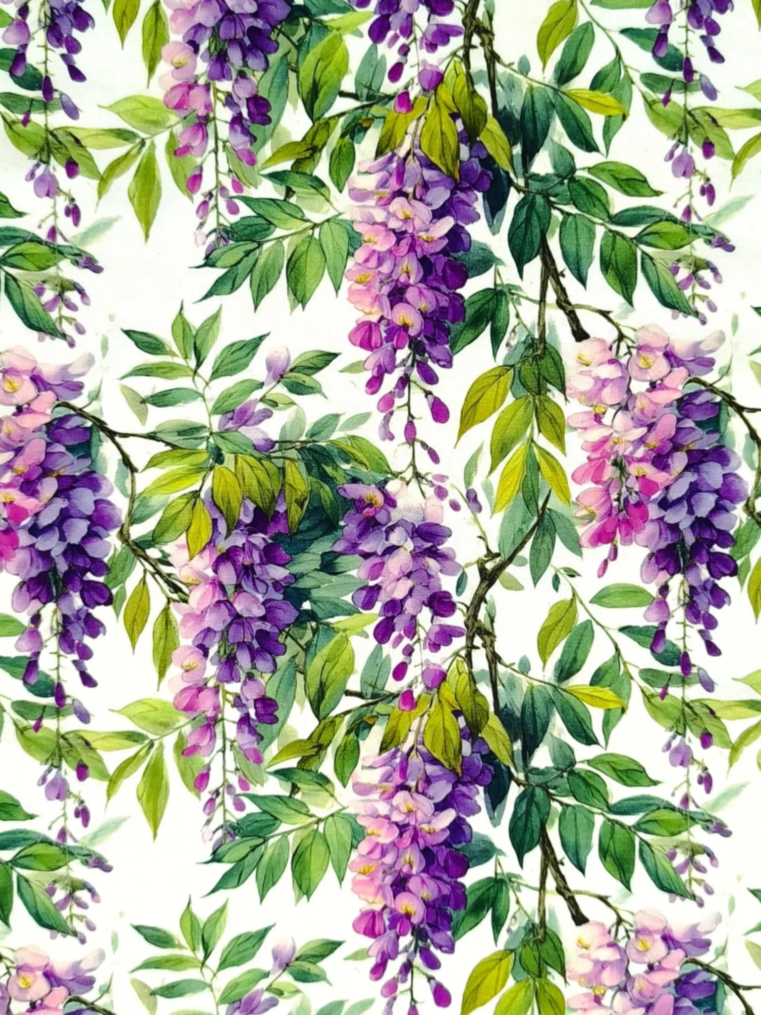 Wisteria Flower Jersey Fabric £16.50pm - Image 6