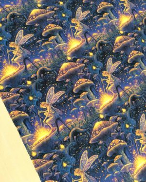 Magic Mushroom Fairy Jersey Fabric £16.50pm