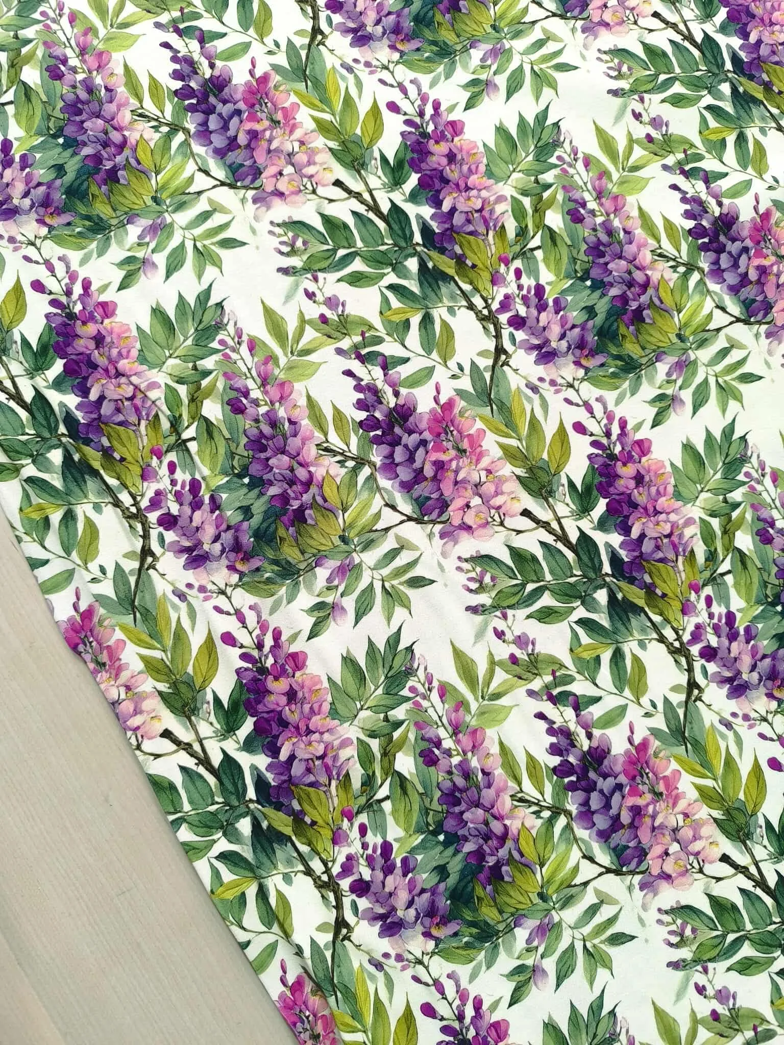 Wisteria Flower Jersey Fabric £16.50pm - Image 9