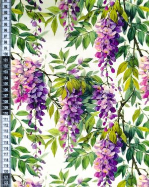 Wisteria Flower Jersey Fabric £16.50pm