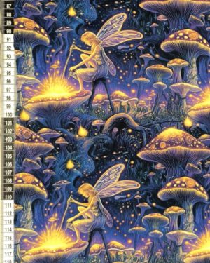 Magic Mushroom Fairy Jersey Fabric £16.50pm