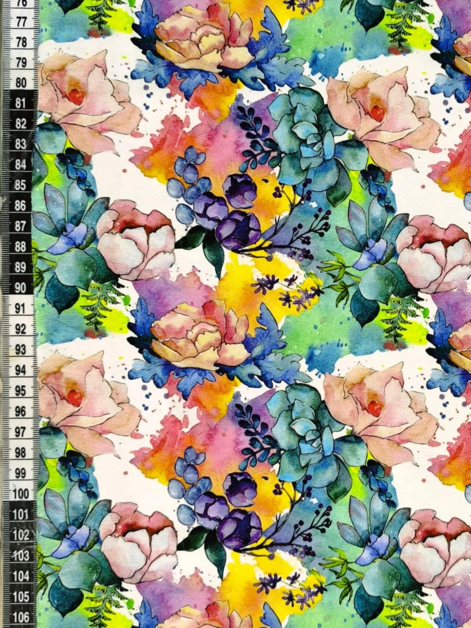 Watercolour Floral Blooms Jersey Fabric £16.50pm 5 Watercolour Floral Blooms Jersey Fabric £16.50pm - Image 2
