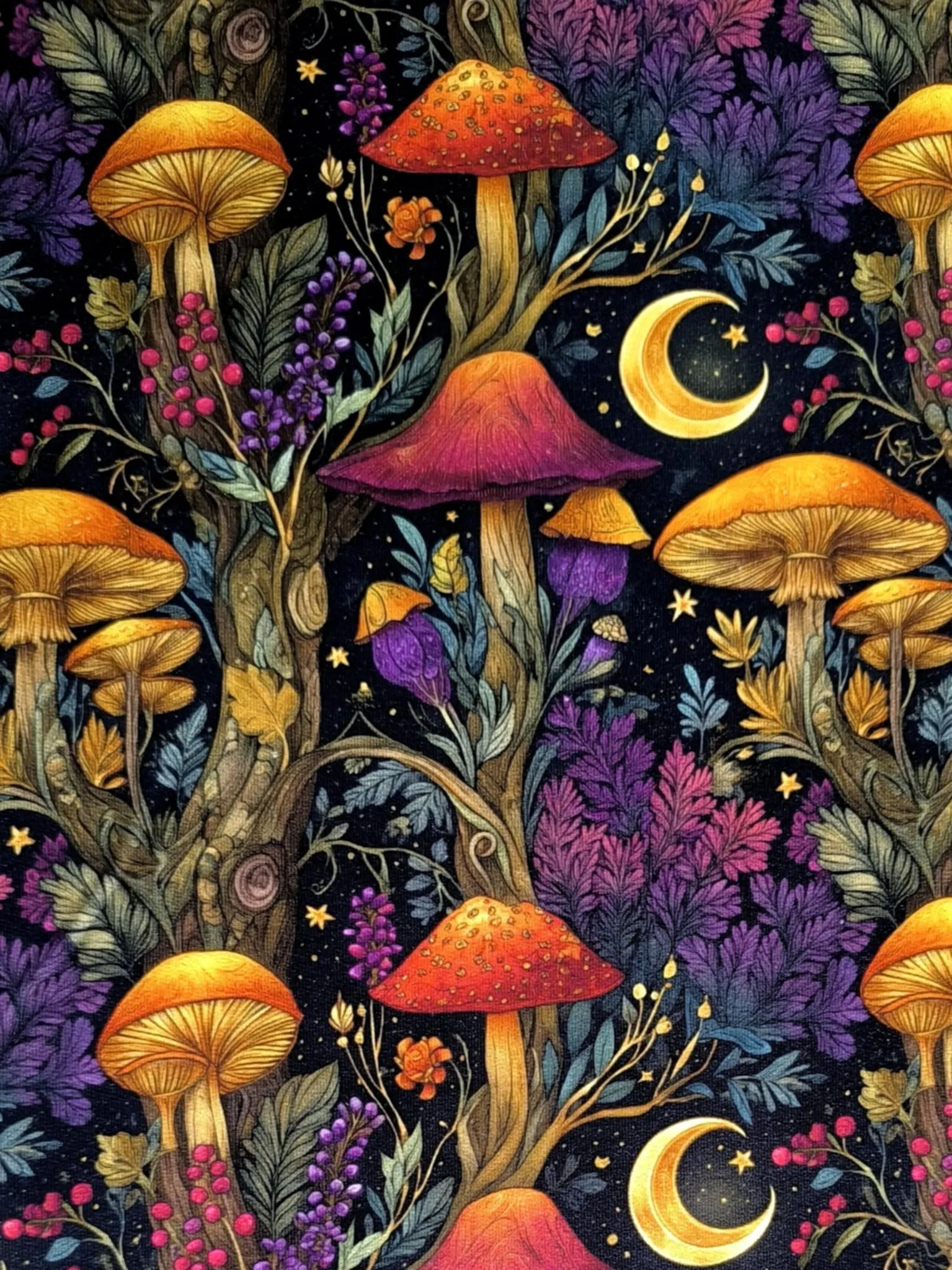 Fairy Mushroom French Terry Fabric £18pm - Image 7