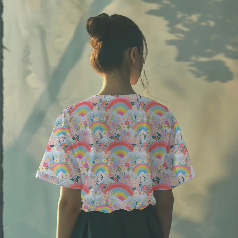 Pastel Rainbow Jersey Fabric £16.50pm - Image 3