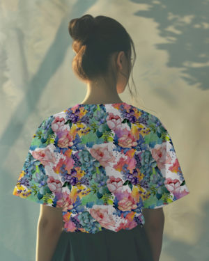 PREORDER Due August 2025 Watercolour Floral Blooms Jersey Fabric £16.50pm