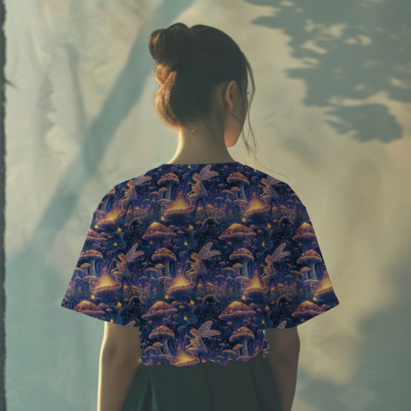 PREORDER Due August 2025 Magic Mushroom Fairy French Terry Fabric £18pm - Image 3
