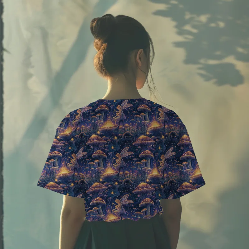 Magic Mushroom Fairy Jersey Fabric £16.50pm - Image 3