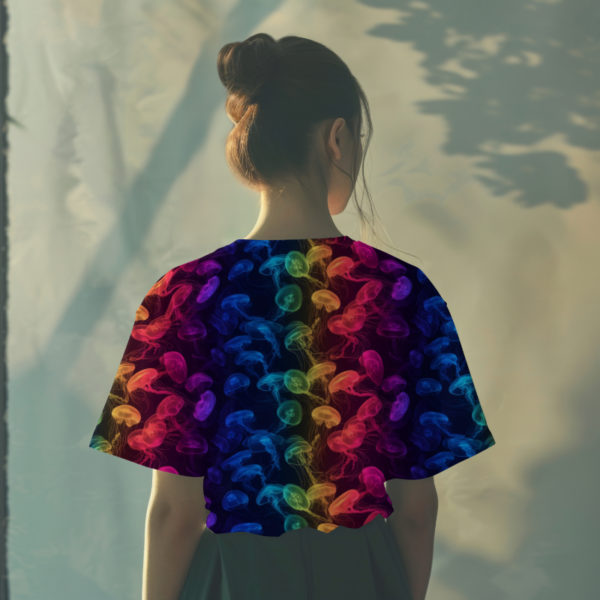 PREORDER Due August 2025 Neon Jellyfish French Terry Fabric £18pm - Image 3
