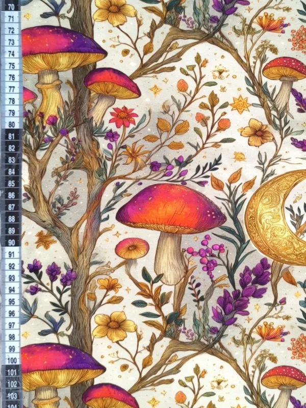 Witchy Mushroom Forest Jersey Fabric £16.50pm - Image 2