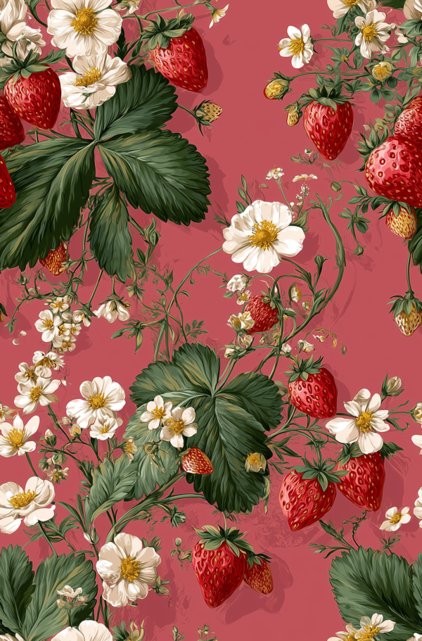 PREORDER Due August 2025 Pink Strawberry Jersey Fabric £16.50pm